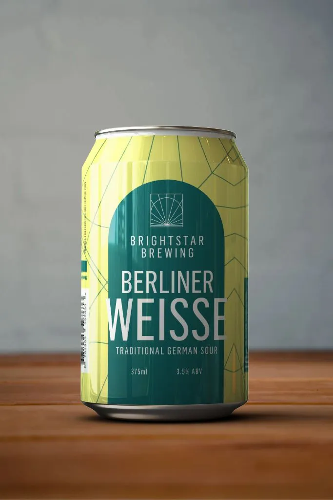 Brightstar Brewing - Berliner Weisse Beer Can Label