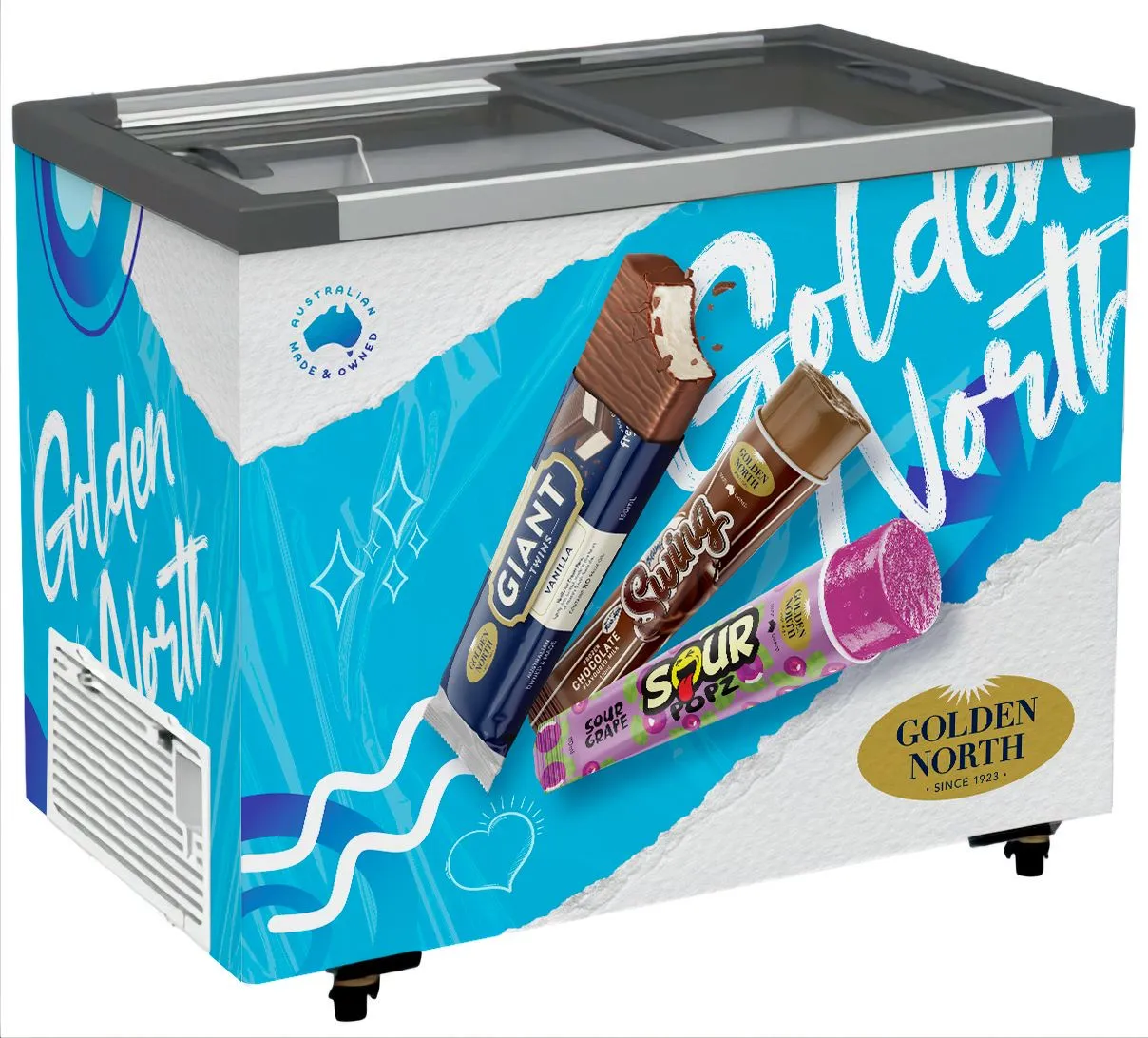 Golden North Ice Cream - Commercial Freezer Wrap