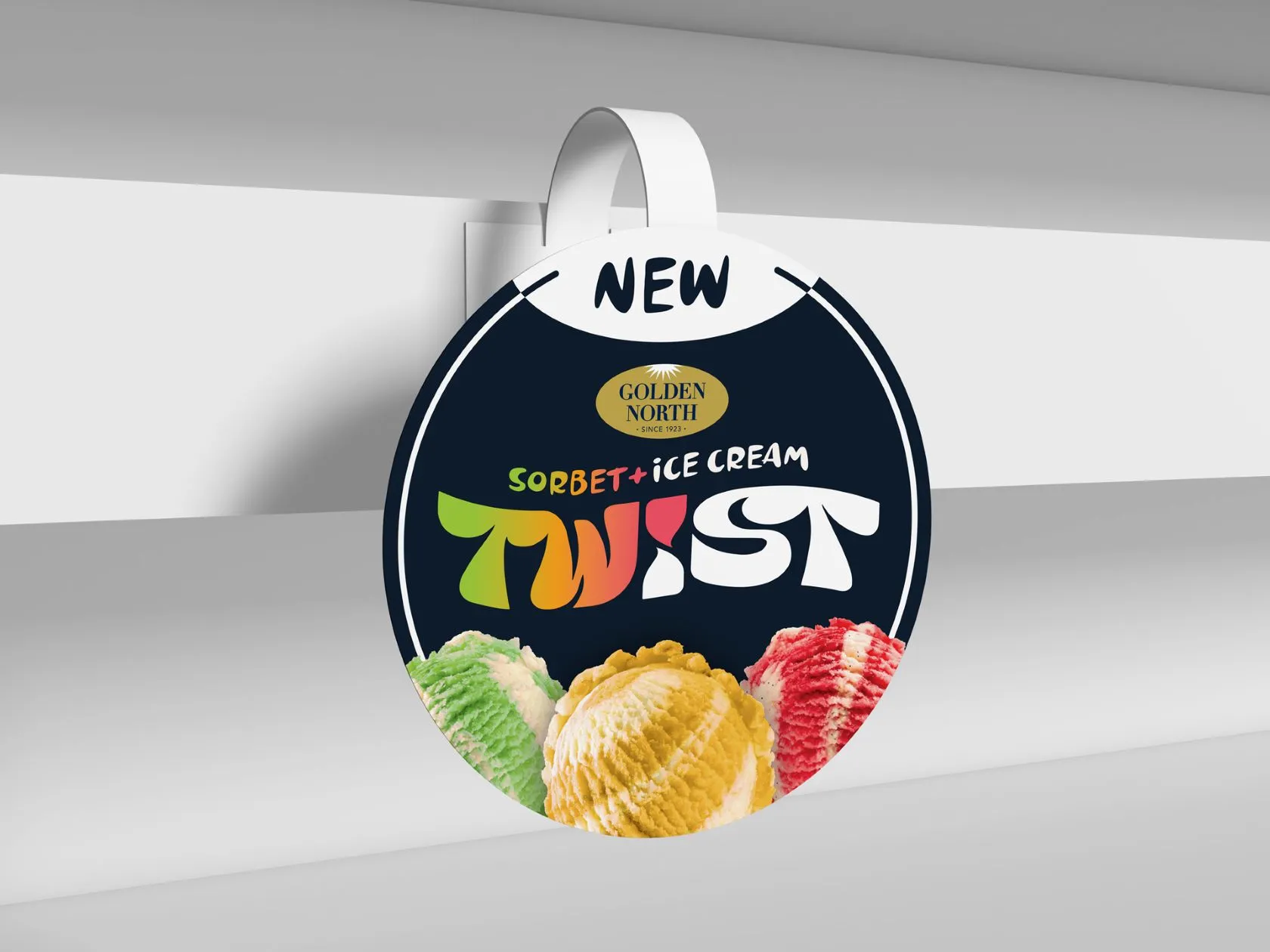 Golden North Ice Cream - Store Shelf Wobbler